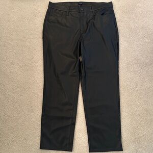 J. Crew Women’s Full Length Black Faux Leather Pants NWT